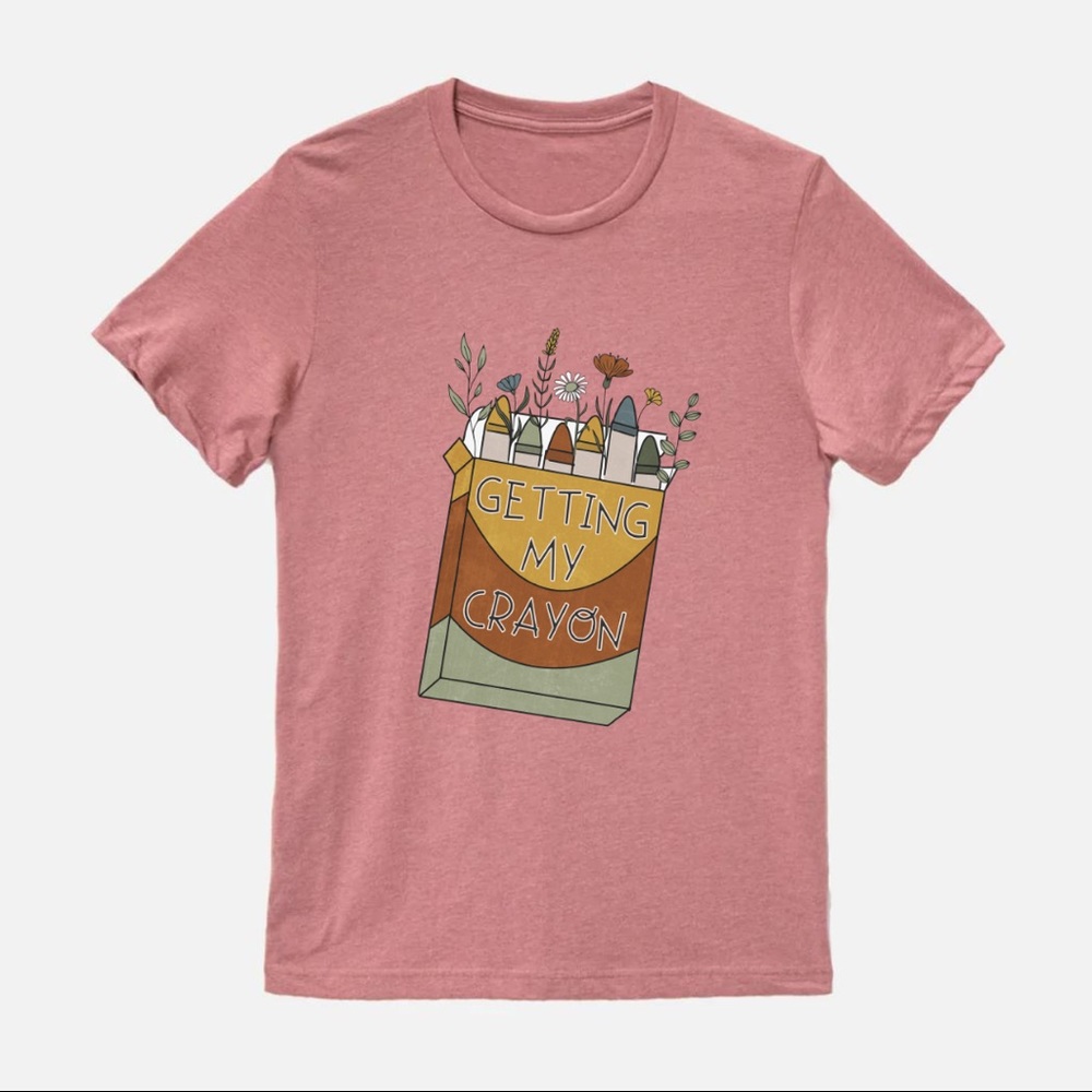 Bella Canvas Back to School Tshirt- Getting my Crayon